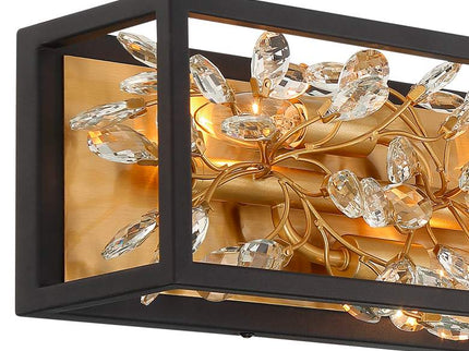 Possini Euro Carrine 24" High Black and Gold Bath Light Set of 2