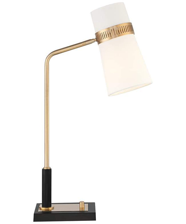 Possini Euro Cartwright 32" Antique Brass and Black USB Desk Lamp