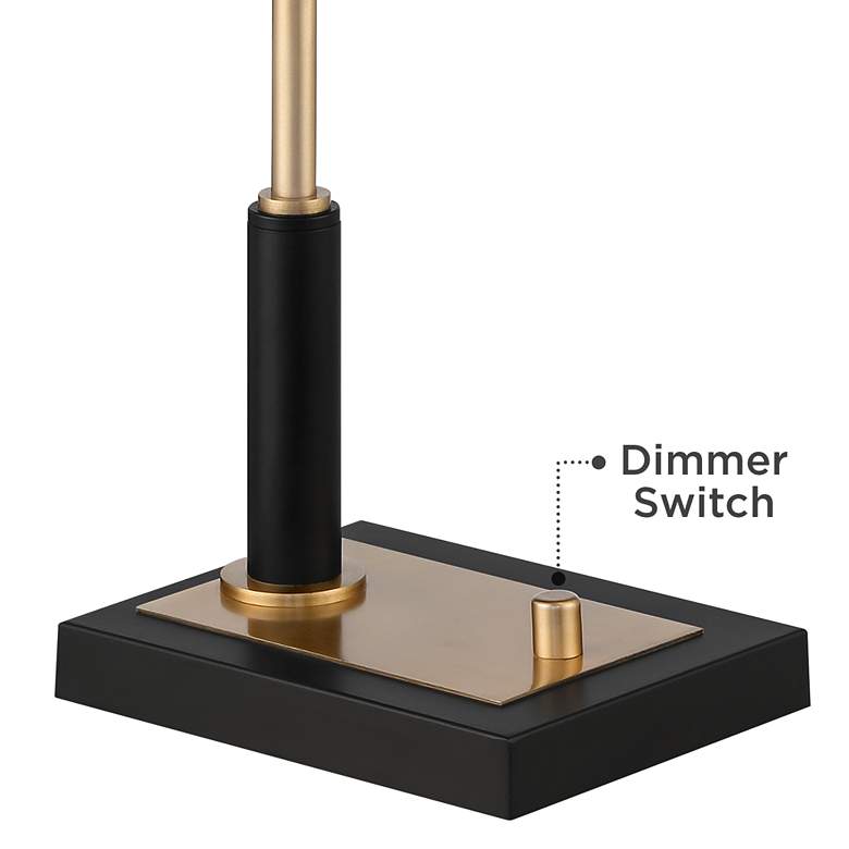 Possini Euro Cartwright 32" Antique Brass and Black USB Desk Lamp
