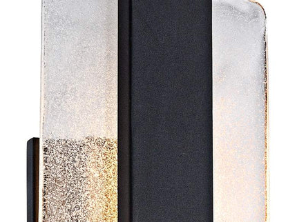 Possini Euro Cascadia 11 3/4" Black and Glass LED Sconces Set of 2