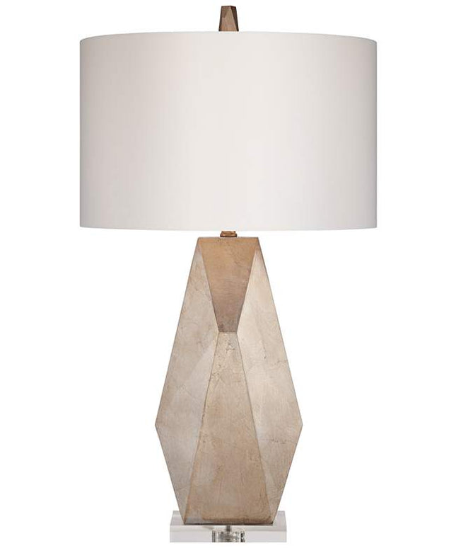 Possini Euro Champagne Gold 32 1/2" Modern Geometric Table Lamp