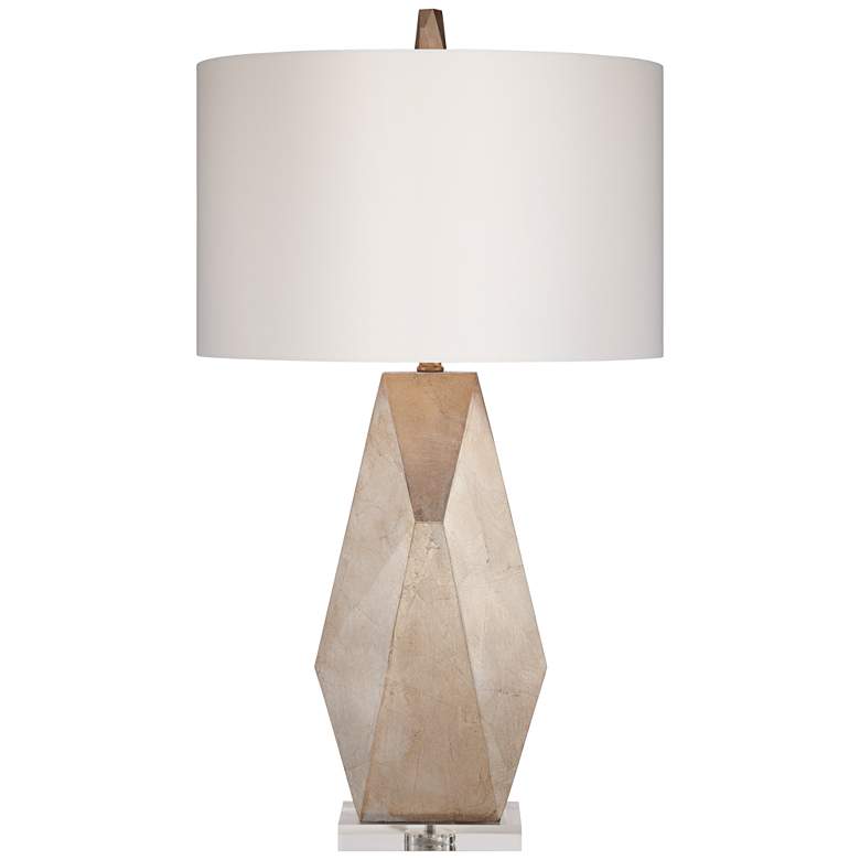 Possini Euro Champagne Gold 32 1/2" Modern Geometric Table Lamp