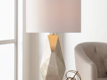 Possini Euro Champagne Gold 32 1/2" Modern Geometric Table Lamp
