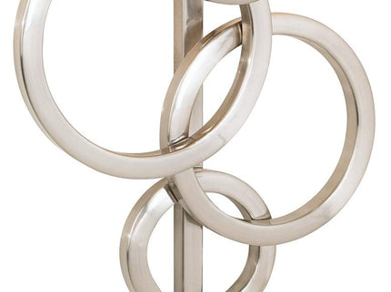 Possini Euro Circles Brushed Nickel Plug-In Wall Sconces Set of 2
