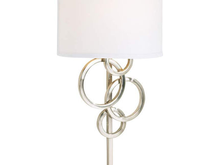 Possini Euro Circles Brushed Nickel Plug-In Wall Sconces Set of 2