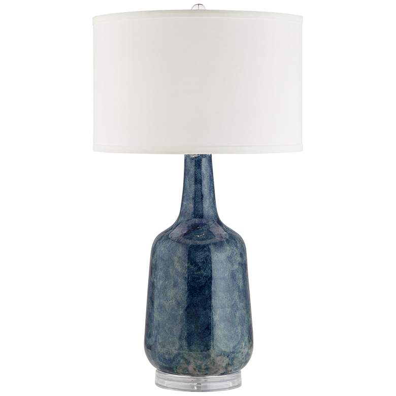 Possini Euro Collin 26 3/4" Blue Modern Coastal Ceramic Table Lamp