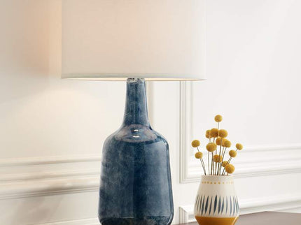 Possini Euro Collin 26 3/4" Blue Modern Coastal Ceramic Table Lamp