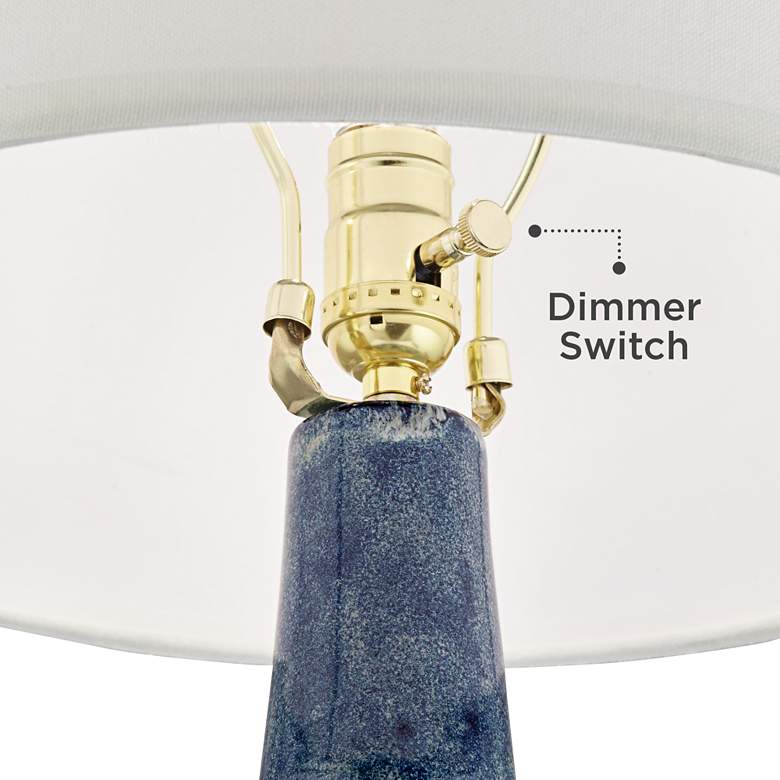 Possini Euro Collin 26 3/4" Blue Modern Coastal Ceramic Table Lamp
