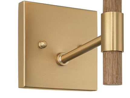 Possini Euro Conrad 11"H Brushed Champagne Wood Wall Sconce Set of 2