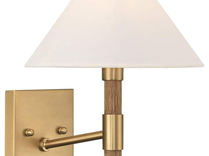 Possini Euro Conrad 11"H Brushed Champagne Wood Wall Sconce Set of 2