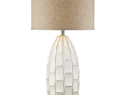 Possini Euro Cosgrove 32 3/4" Oval White Modern Ceramic Table Lamp