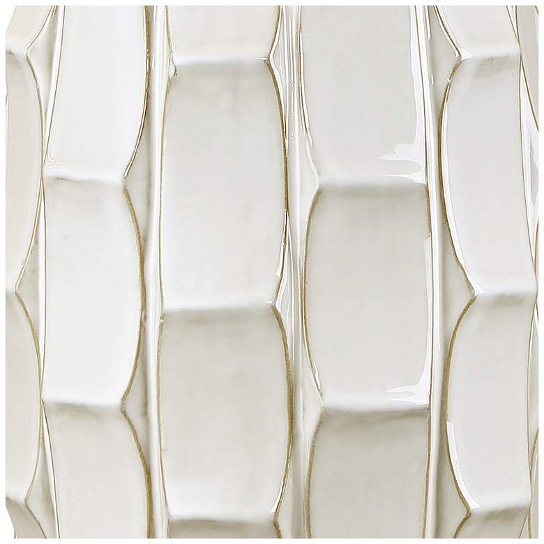 Possini Euro Cosgrove 32 3/4" Oval White Modern Ceramic Table Lamp