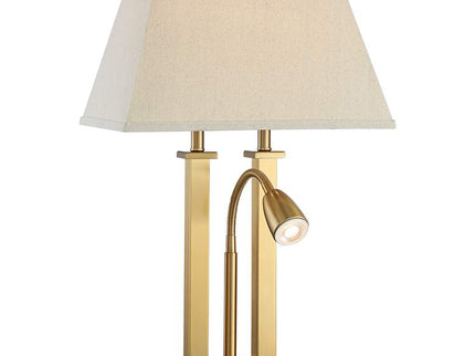 Possini Euro Deacon 26" Brass Gooseneck USB Port and Outlet Desk Lamp