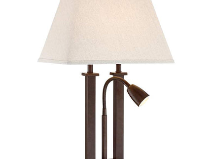 Possini Euro Deacon 26" Bronze Gooseneck USB and Outlet Desk Lamp