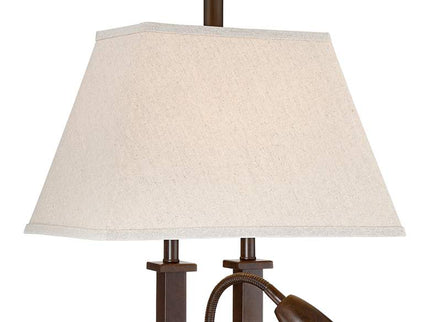 Possini Euro Deacon 26" Bronze Gooseneck USB and Outlet Desk Lamp