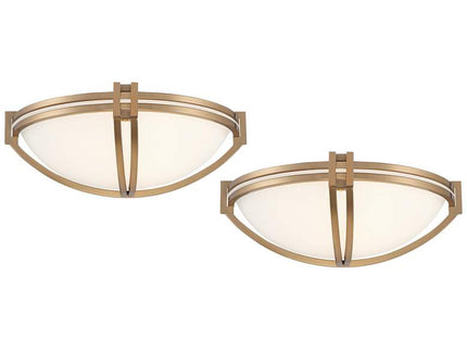 Possini Euro Deco 13 3/4" Wide Soft Gold Wall Sconce Set of 2