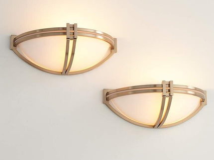 Possini Euro Deco 13 3/4" Wide Soft Gold Wall Sconce Set of 2