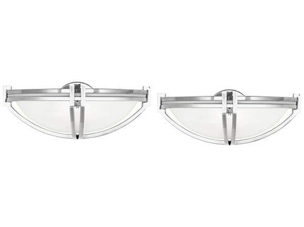 Possini Euro Deco Nickel 13 3/4" Wide Modern Wall Sconces Set of 2