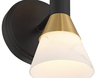 Possini Euro Domino 9 1/2"H Black Brass 2-Light Wall Sconce Set of 2