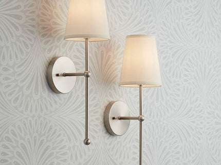 Possini Euro Elena 21" High Brushed Nickel Wall Sconce Set of 2