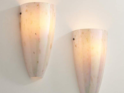 Possini Euro Emelle 13" High Amber Art Glass Wall Sconce Set of 2