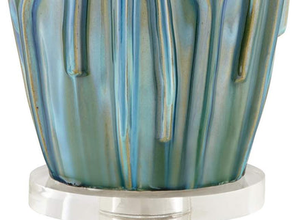 Possini Euro Eneya 31" Blue-Green Ceramic Table Lamps Set of 2