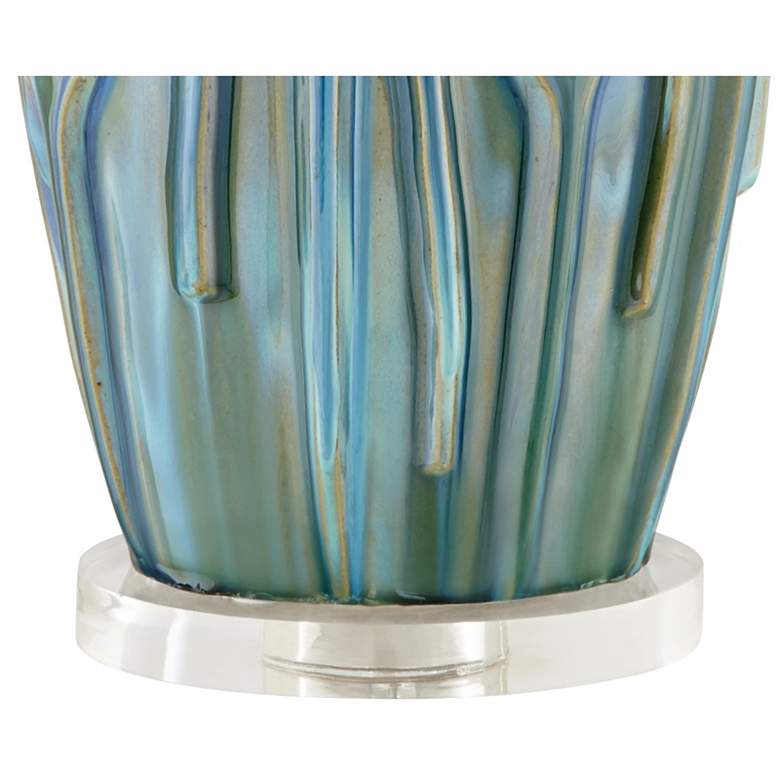 Possini Euro Eneya 31" Blue-Green Ceramic Table Lamps Set of 2
