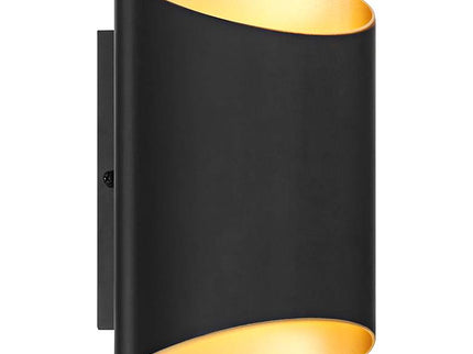 Possini Euro Everard 10" High Black and Gold LED Wall Sconce Set of 2