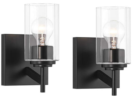 Possini Euro Evette 9 1/4" High Black Wall Sconce Set of 2