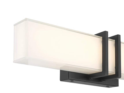 Possini Euro Exeter 17" Wide Black LED Bathroom Vanity Light Set of 2