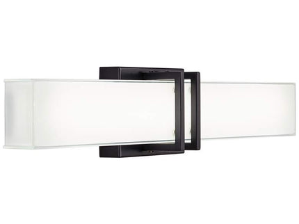 Possini Euro Exeter 24" High Black LED Bathroom Vanity Light Set of 2