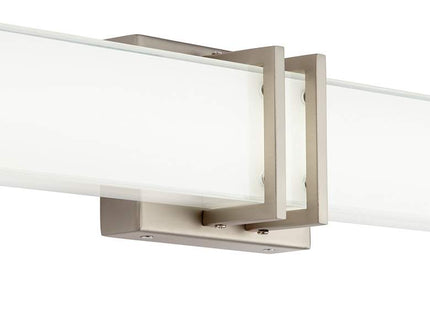Possini Euro Exeter 36" High Nickel LED Modern Bathroom Light Set of 2