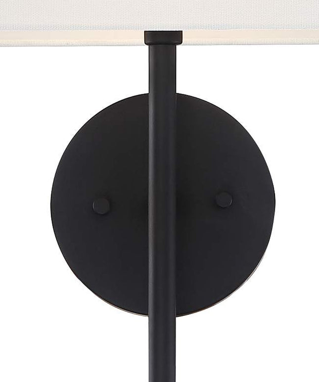 Possini Euro Favreau 16 1/4" High Black Wall Sconce Set of 2