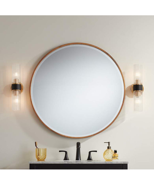Possini Euro Idyll Wall Sconce Set with Uttermost Mayfair Wall Mirror