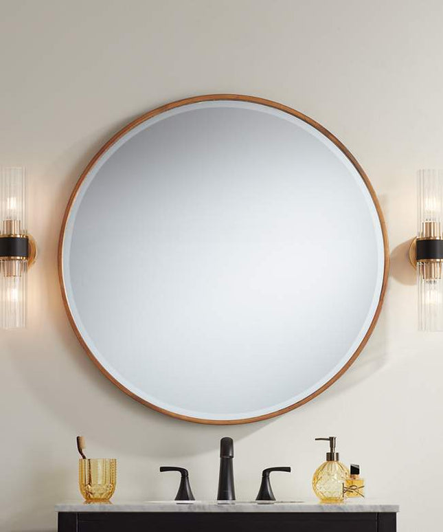 Possini Euro Idyll Wall Sconce Set with Uttermost Mayfair Wall Mirror