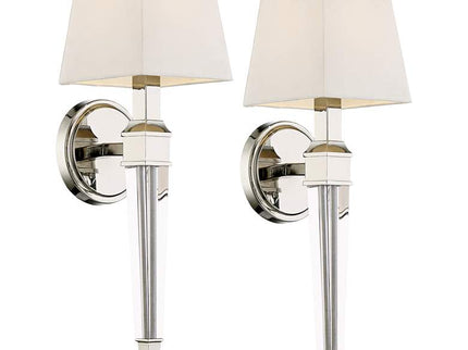 Possini Euro Irene 20 3/4" High Polished Nickel Wall Sconce Set of 2