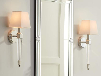 Possini Euro Irene 20 3/4" High Polished Nickel Wall Sconce Set of 2