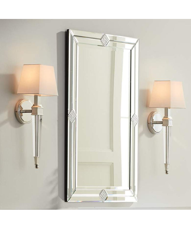 Possini Euro Irene 20 3/4" High Polished Nickel Wall Sconce Set of 2