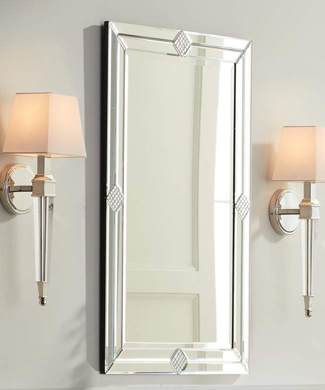Possini Euro Irene 20 3/4" High Polished Nickel Wall Sconce Set of 2