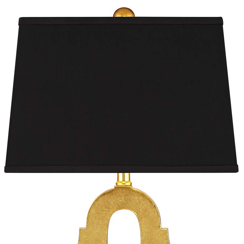 Possini Euro Judith 28 3/4" Open Keyhole Black and Gold Table Lamp