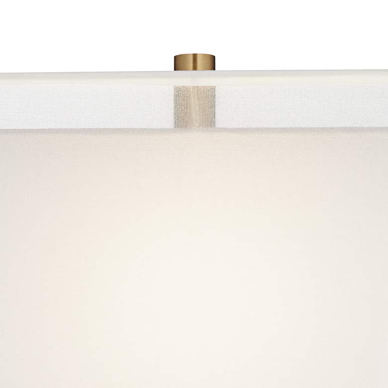 Possini Euro Jules 30 1/2" Faux Marble Double Shade Modern Table Lamp