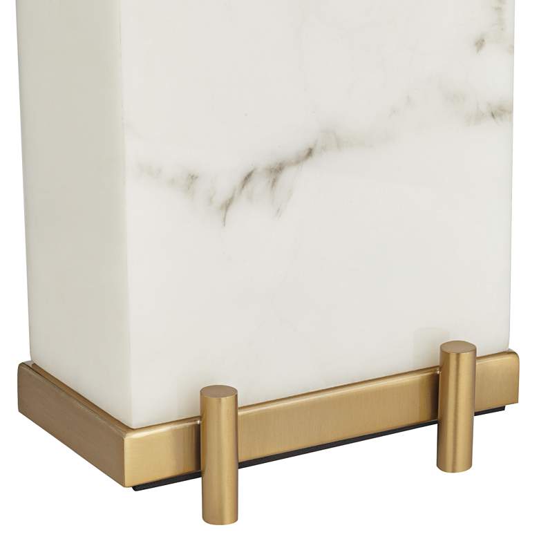 Possini Euro Jules 30 1/2" Faux Marble Double Shade Modern Table Lamp