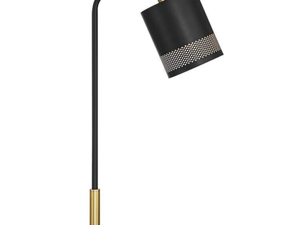 Possini Euro Keller 24" High Black and Brass Outlet and USB Desk Lamp
