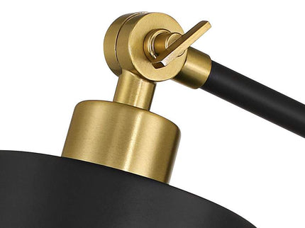 Possini Euro Keller 24" High Black and Brass Outlet and USB Desk Lamp