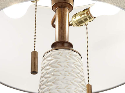 Possini Euro Kingston 32 3/4" High Pull Chain White Ceramic Table Lamp