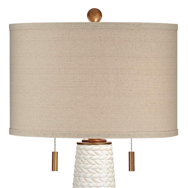 Possini Euro Kingston 32 3/4" White Ceramic Table Lamps Set of 2