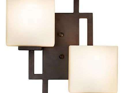 Possini Euro Lighting on the Square 15.5" Bronze Wall Sconces Set of 2