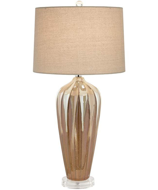 Possini Euro Loren 28 1/4" Ivory Drip Handcrafted Modern Ceramic Lamp