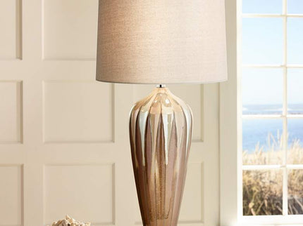 Possini Euro Loren 28 1/4" Ivory Drip Handcrafted Modern Ceramic Lamp