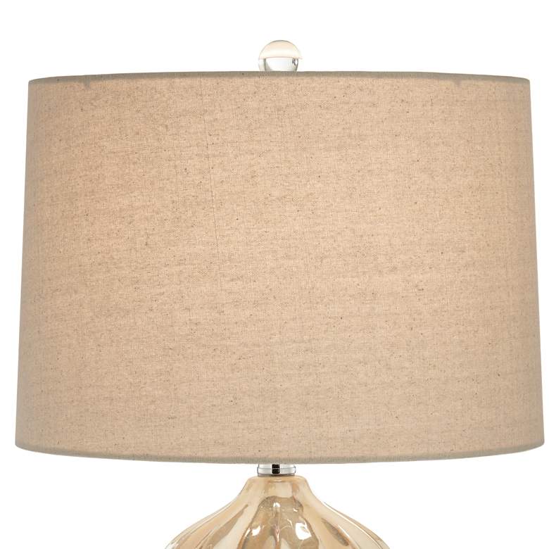 Possini Euro Loren Ivory Handcrafted Modern Ceramic Table Lamps Set of 2